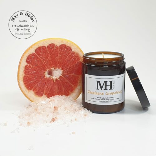 May & Höfer Duftkerze im Apothekerglas Duft: Gesalzene Grapefruit